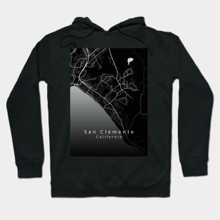 San ClementeCalifornia City Map dark Hoodie